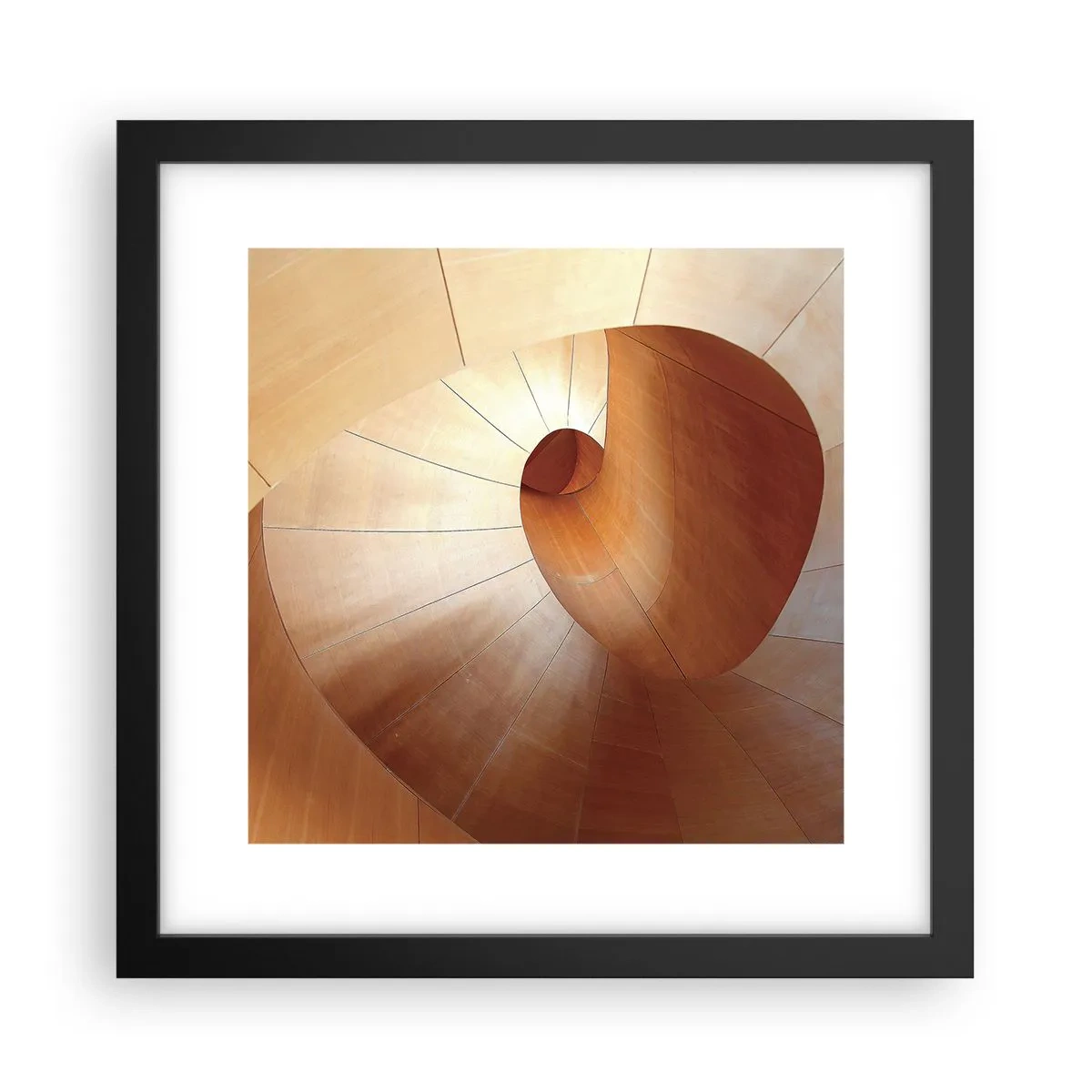 Póster en marco negro - Serpentina arquitectónica - 30x30 cm