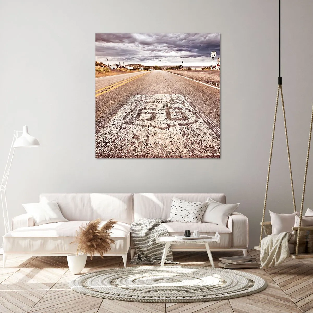Cuadro sobre lienzo - Impresión de Imagen - Mother Road: una leyenda americana - 60x60 cm