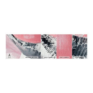 Muestra de fotomural autoadhesivo Deluxe Sticker - Composición a juego - Abstracción, Pedazo, colores pasteles - 100x30 cm