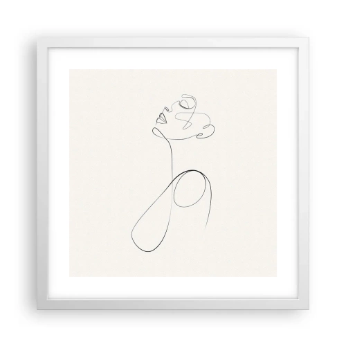 Póster en marco blanco - En el bucle de los sueños - 40x40 cm