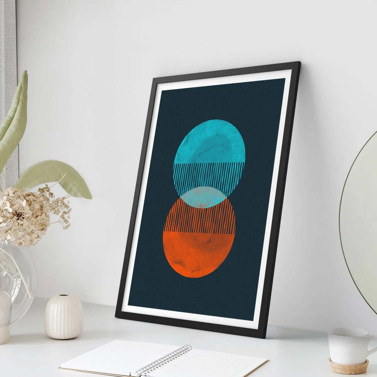 Póster en marco negro - Fantasía astronómica - 30x40 cm
