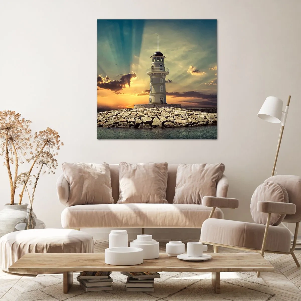 Cuadro sobre lienzo - Impresión de Imagen - Luz - Bondad - Belleza - 60x60 cm