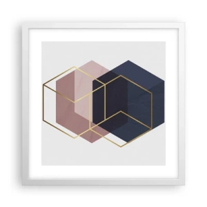 Póster en marco blanco - El poder de la sencillez - 40x40 cm