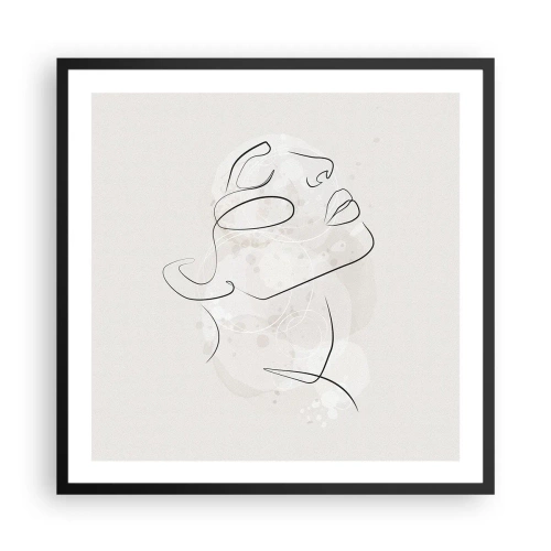 Póster en marco negro - Contorno de un sueño - 60x60 cm