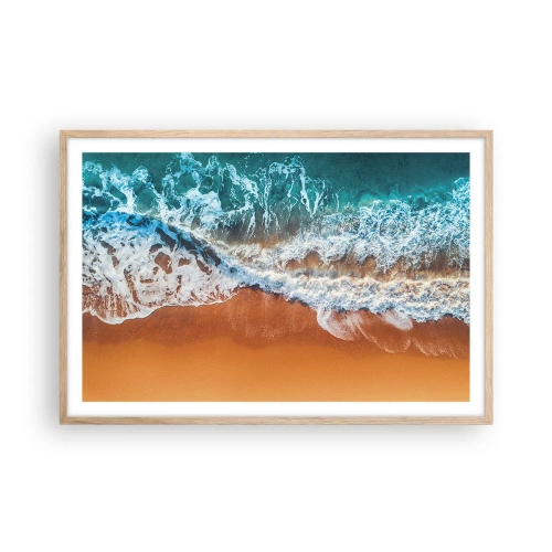 Póster en marco roble claro - Siempre a la par - 91x61 cm