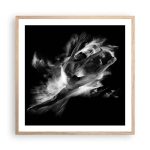 Póster en marco roble claro - El arte del vuelo - 60x60 cm