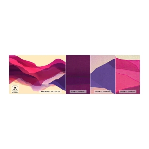 Muestra de fotomural Premium Canvas - Ondas púrpuras - Abstracción, Pedazo, Arte Moderno - 100x30 cm