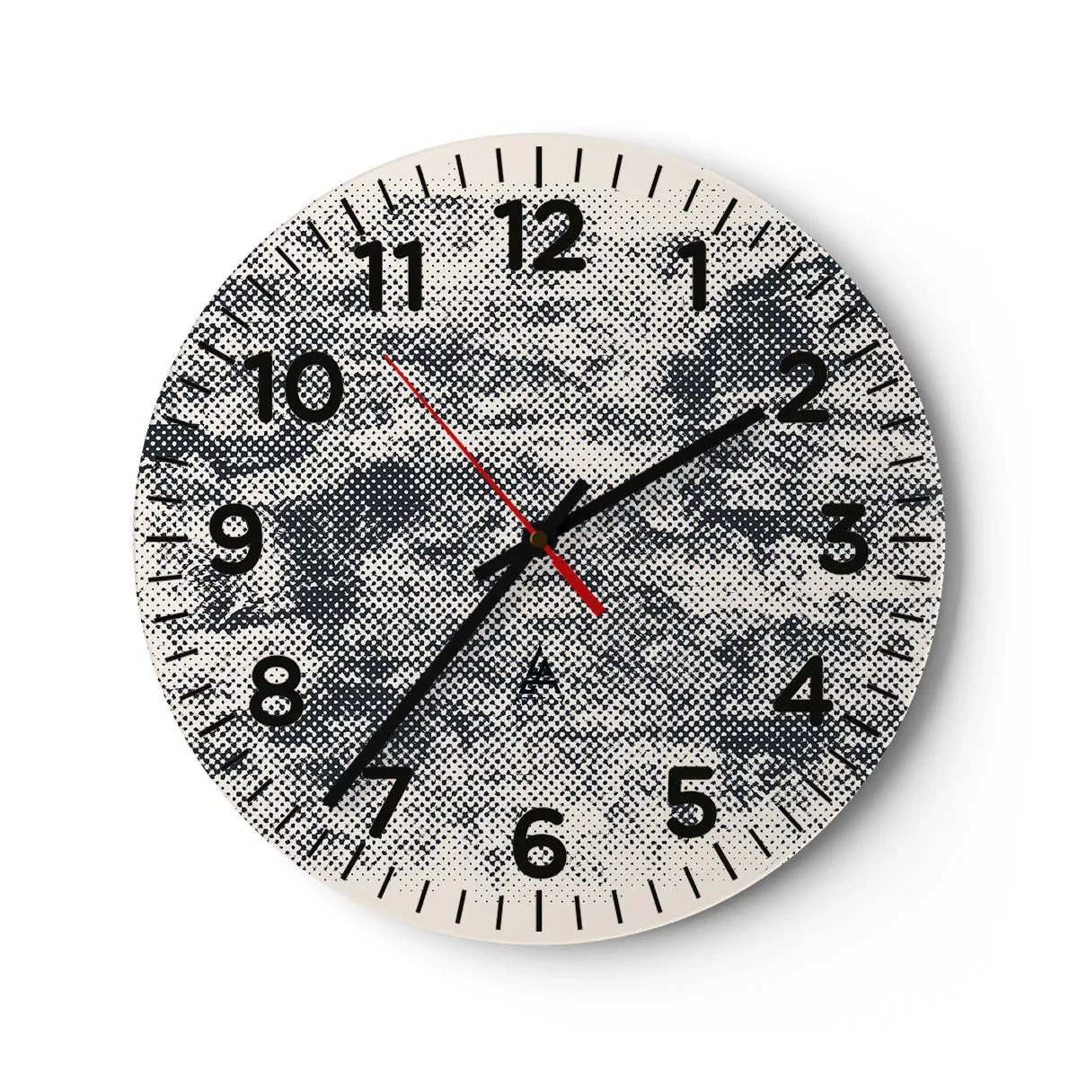 Reloj de pared - Reloj de vidrio - Composición brumosa - 40x40 cm