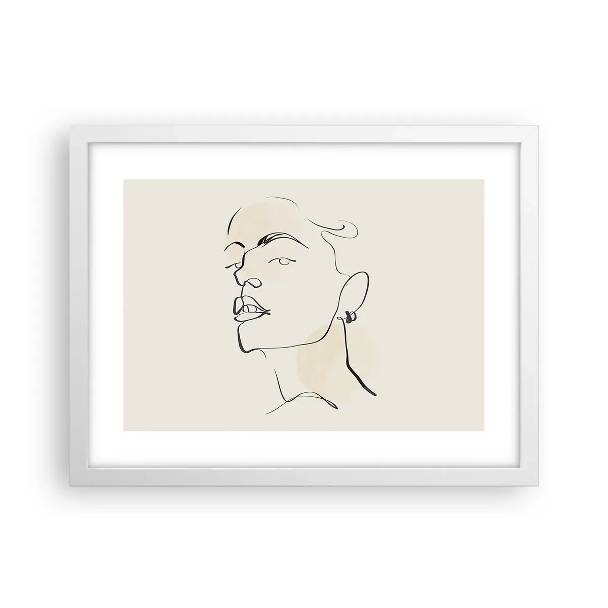 Póster en marco blanco - Una mirada orgullosa - 40x30 cm