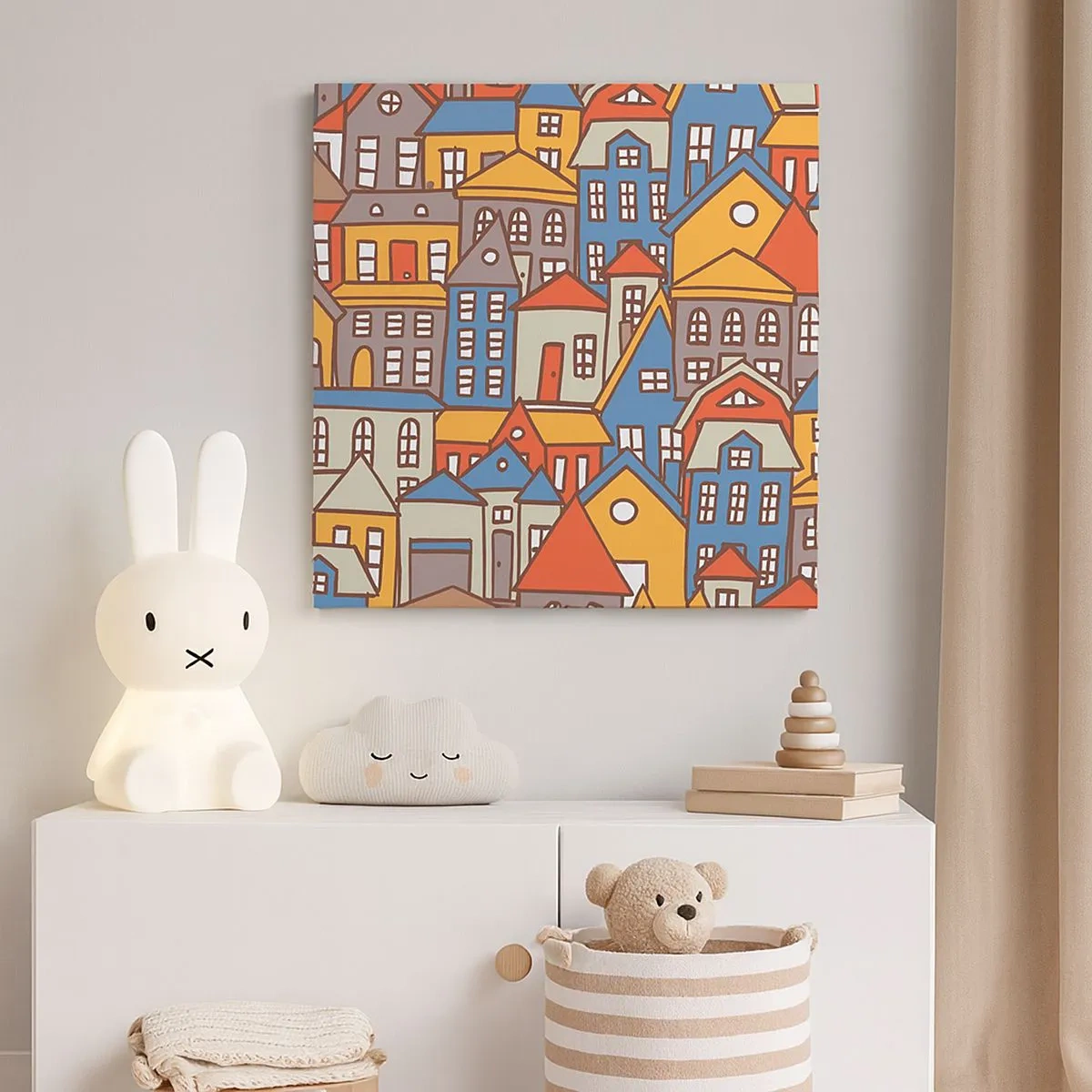 Cuadro sobre lienzo - Impresión de Imagen - Casa tras casa - 30x30 cm