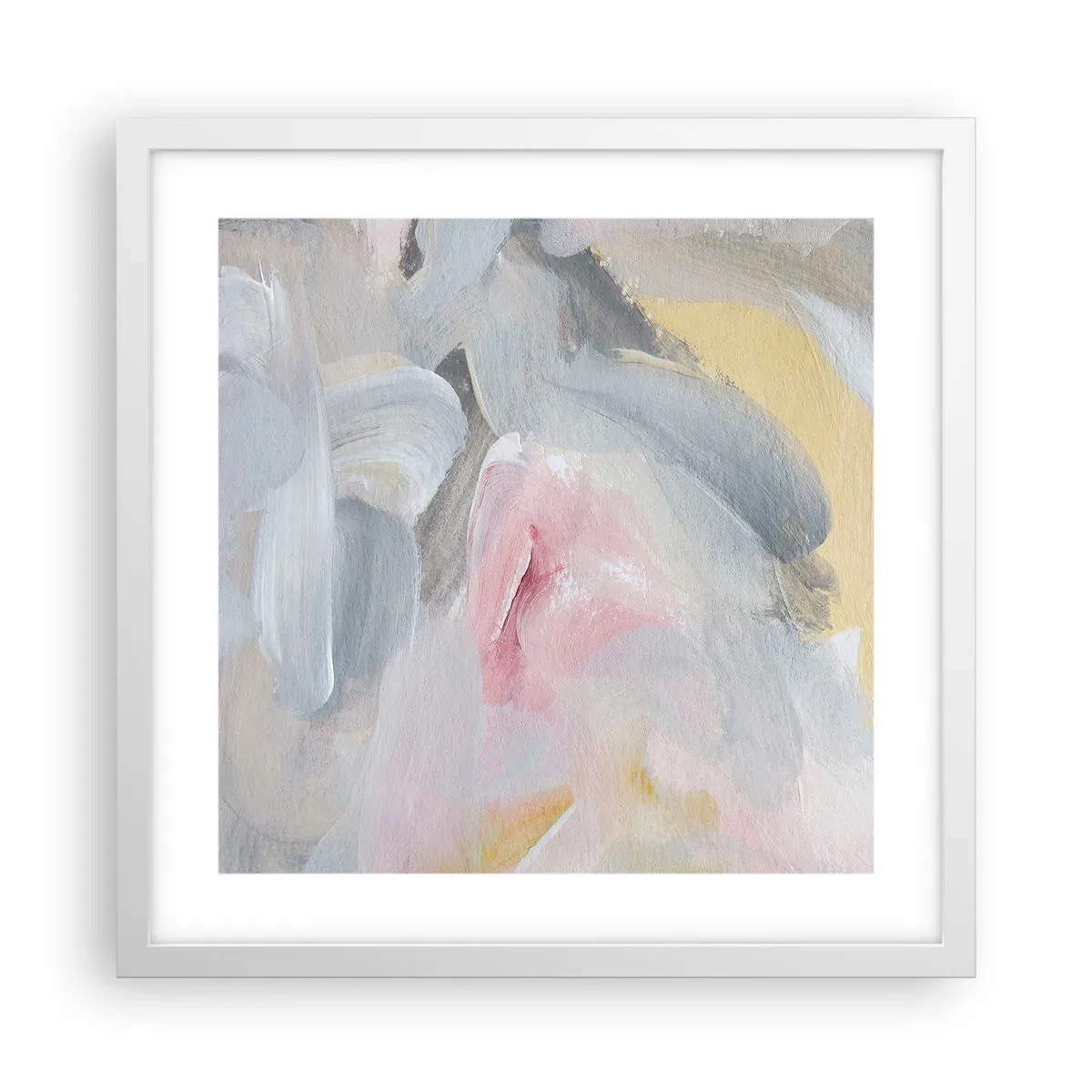 Póster en marco blanco - En un mundo de colores pastel - 40x40 cm