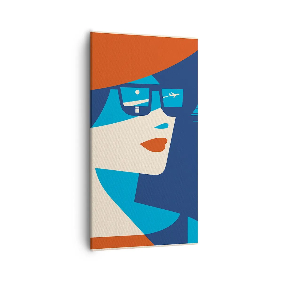 Cuadro sobre lienzo - Impresión de Imagen - Cartel de vacaciones - 55x100 cm