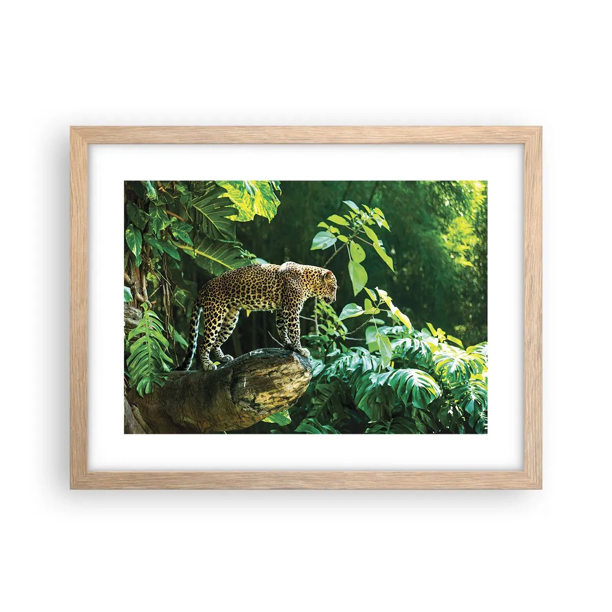 Póster en marco roble claro - ¿A la caza? - 40x30 cm