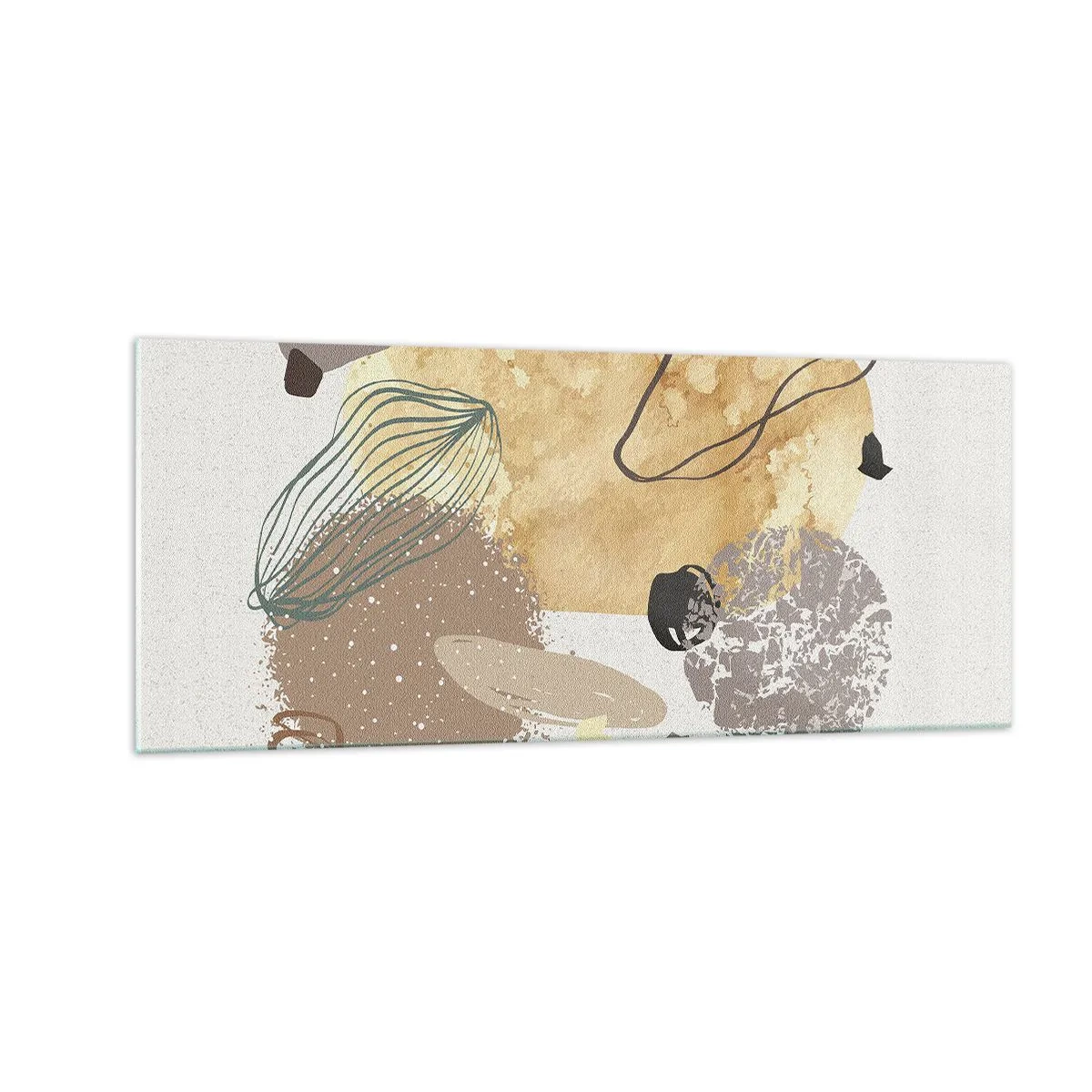 Cuadro sobre vidrio - Impresiones sobre Vidrio - Plumología aplicada - 100x40 cm