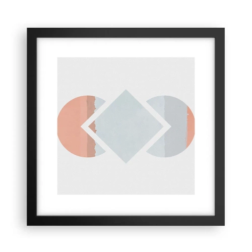 Póster en marco negro - Arte geométrico - 30x30 cm