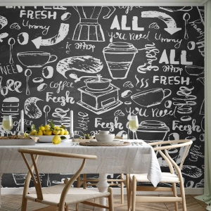 Fotomural Autadhesivo Deluxe Sticker - All you need is… - Gastronomía, Mural, Pintada - 100x70 cm