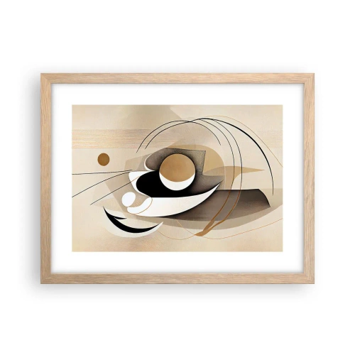Póster en marco roble claro - Composición: la esencia de las cosas - 40x30 cm