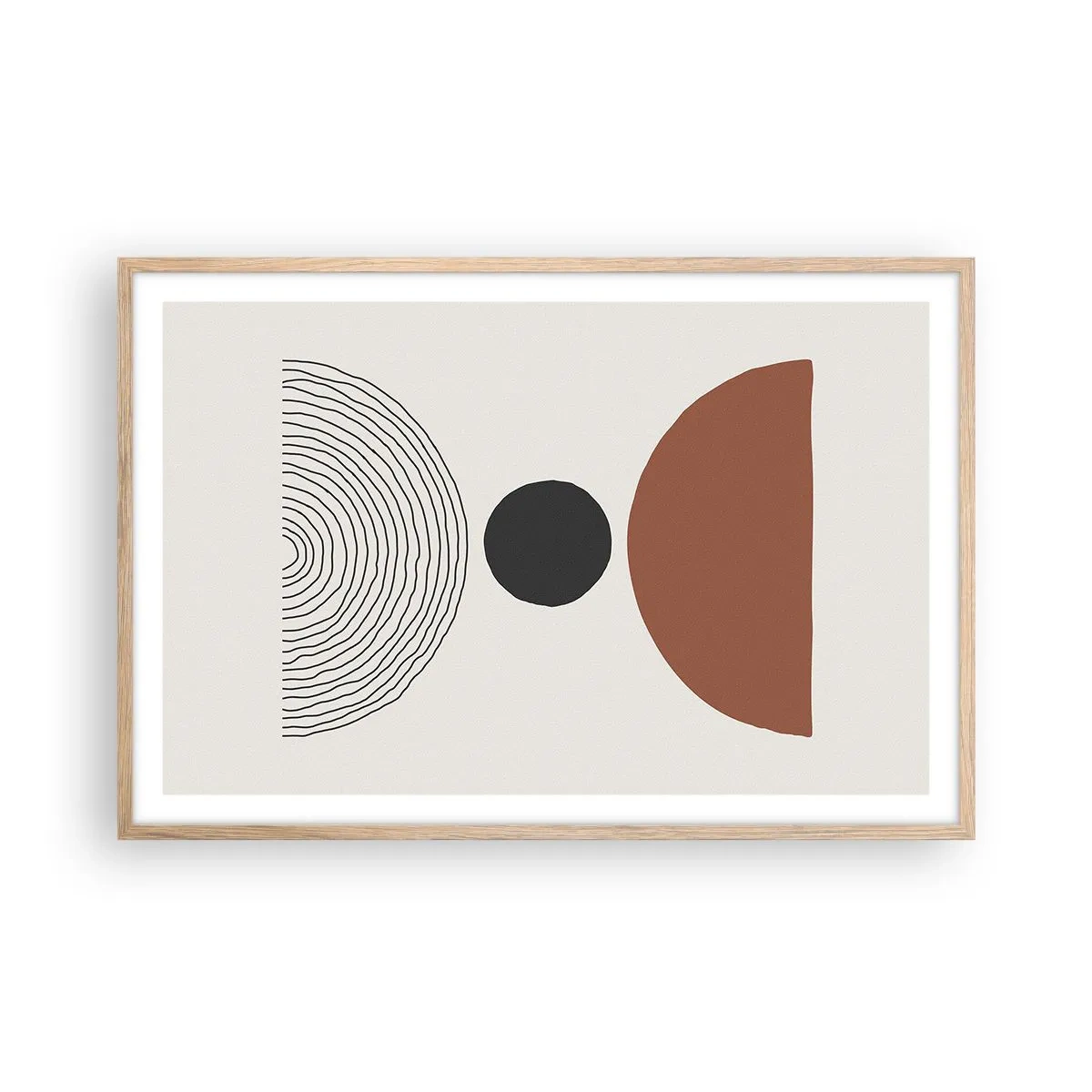 Póster en marco roble claro - En el centro de la atención - 91x61 cm