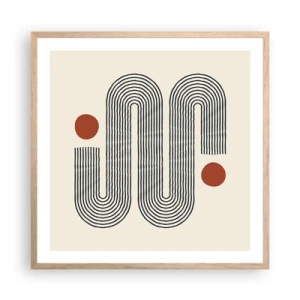 Póster en marco roble claro - De principio a fin - 60x60 cm