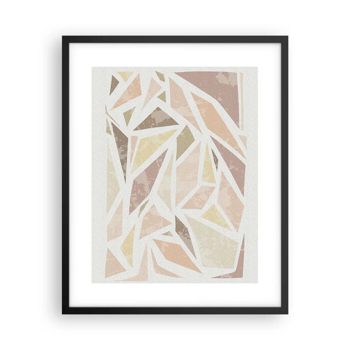 Póster en marco negro - Composición de vidrieras - 40x50 cm