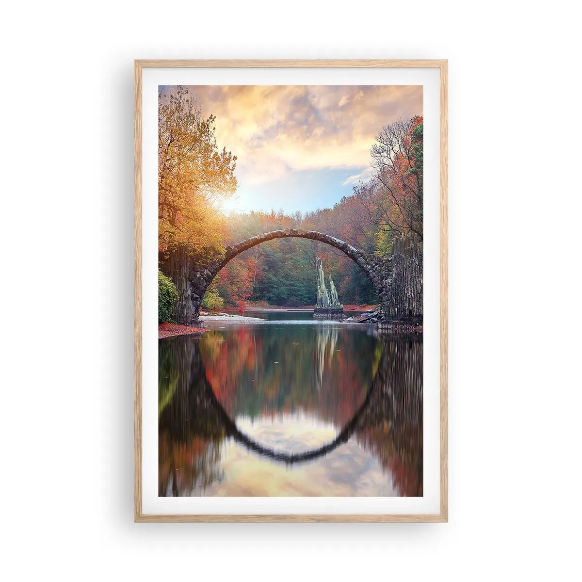 Póster en marco roble claro - Al otro lado del espejo - 61x91 cm