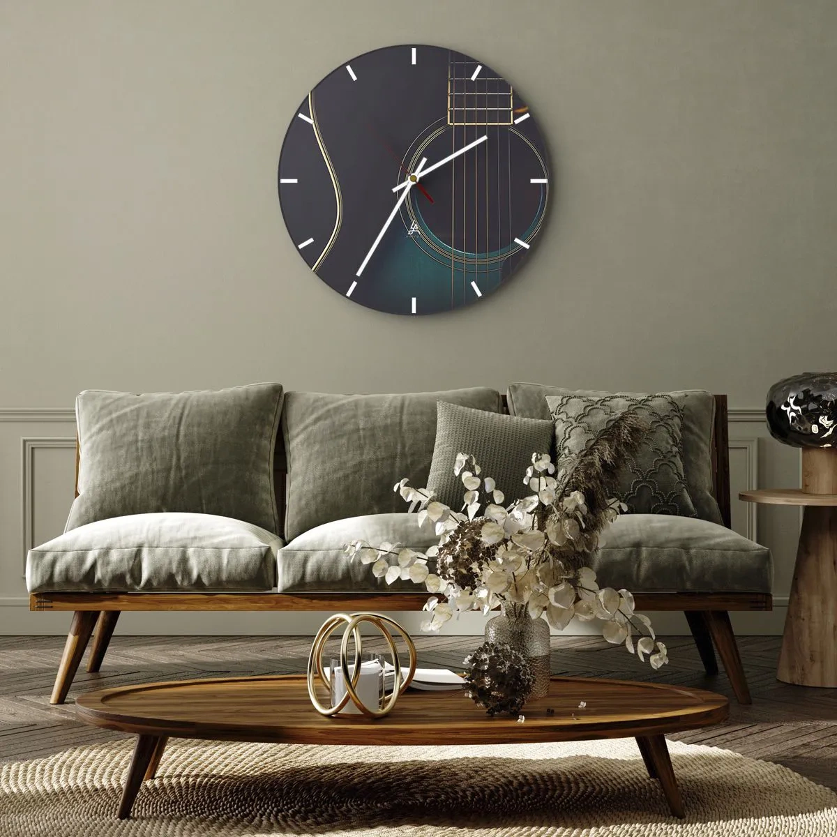 Reloj de pared - Reloj de vidrio - Un momento antes de que suene - 40x40 cm