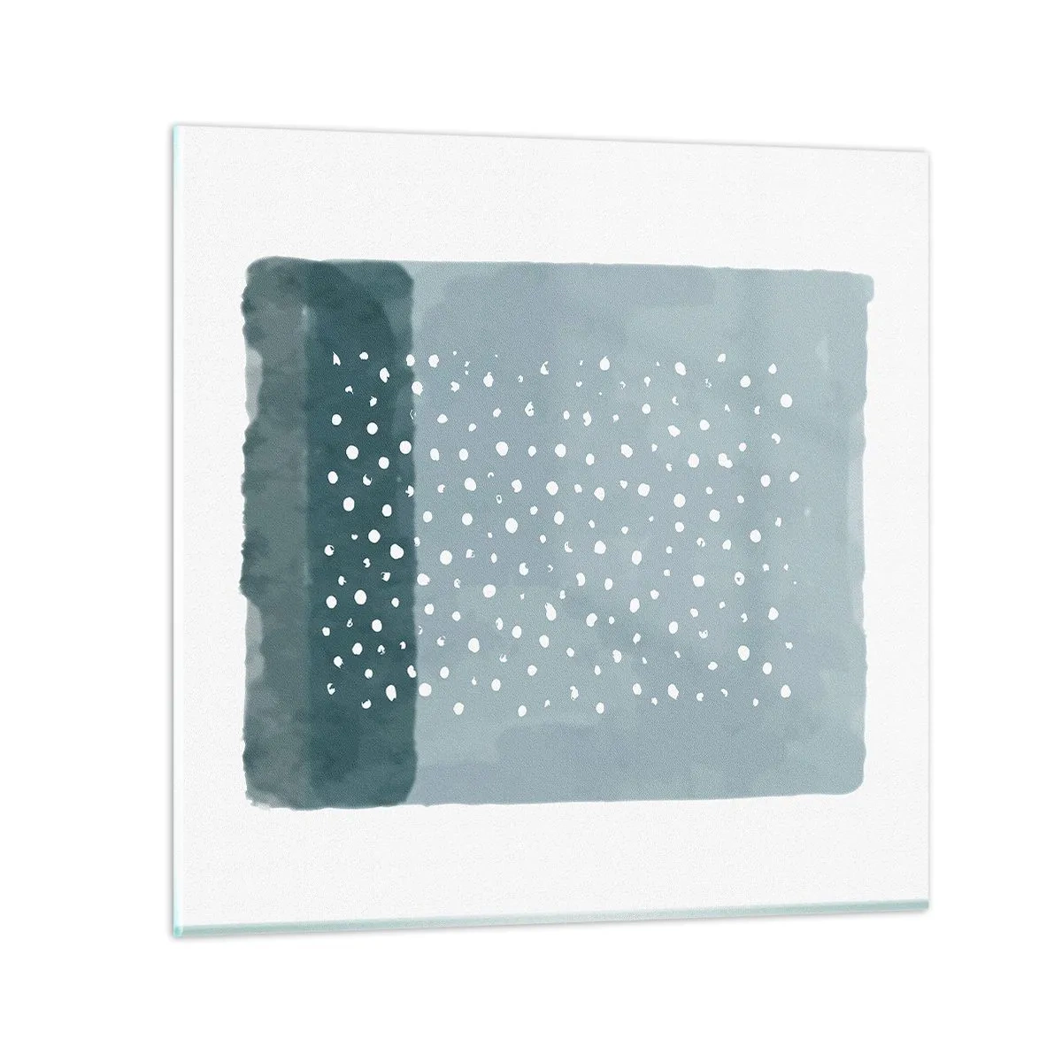 Cuadro sobre vidrio - Impresiones sobre Vidrio - Creación sobre azul - 50x50 cm