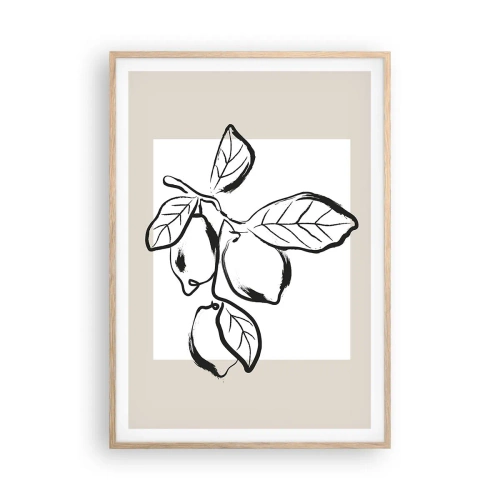 Póster en marco roble claro - Donde el limón madura... - 70x100 cm