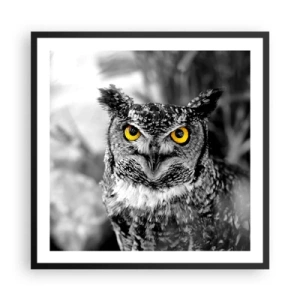 Póster en marco negro - Nada se puede ocultar - 60x60 cm