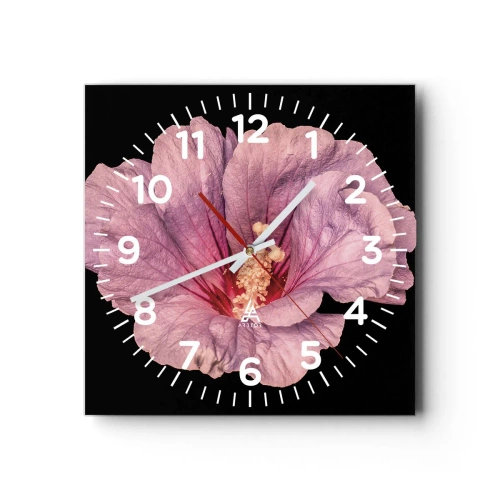 Reloj de pared - Reloj de vidrio - Directo al corazón - 30x30 cm