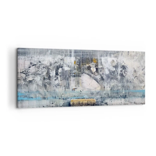 Cuadro sobre lienzo - Impresión de Imagen - Hielo abstracto - 100x40 cm