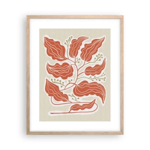 Póster en marco roble claro - Folk y coral - 40x50 cm