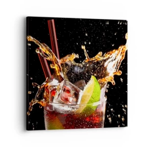 Cuadro sobre lienzo - Impresión de Imagen - Alegría y energía colorida - 40x40 cm