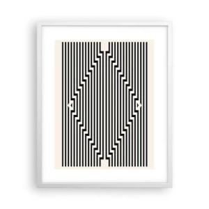 Póster en marco blanco - Ilusión geométrica - 40x50 cm