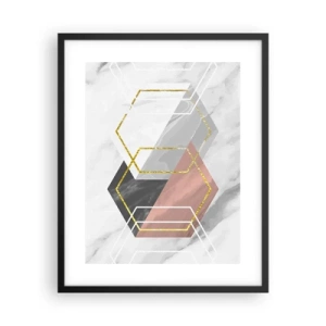 Póster en marco negro - Composición en cadena - 40x50 cm