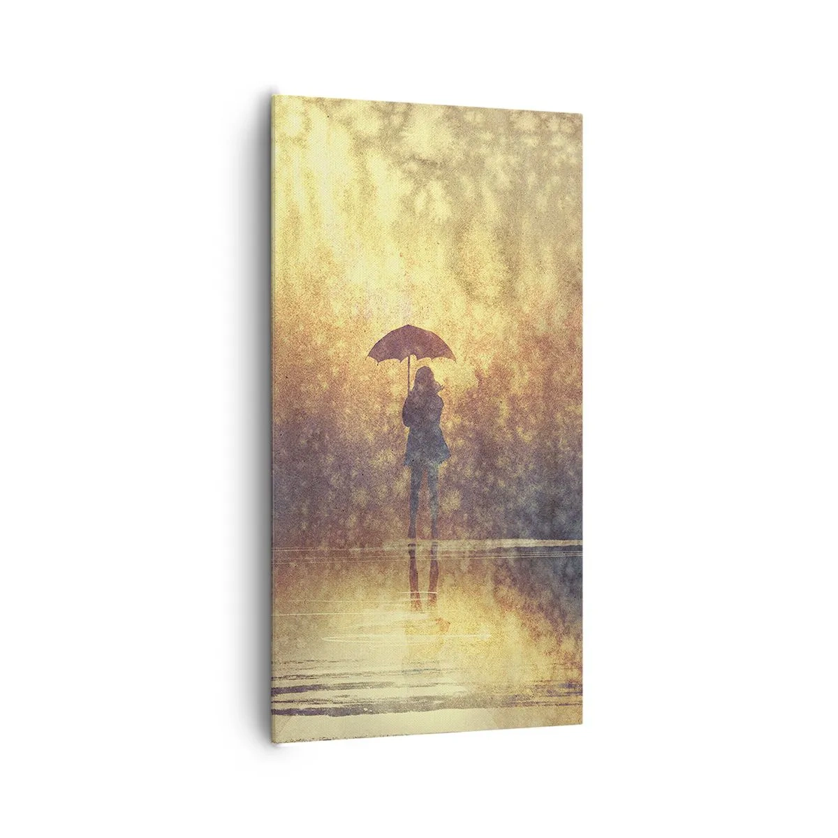 Cuadro sobre lienzo - Impresión de Imagen - Siento que alguien me mira - 65x120 cm