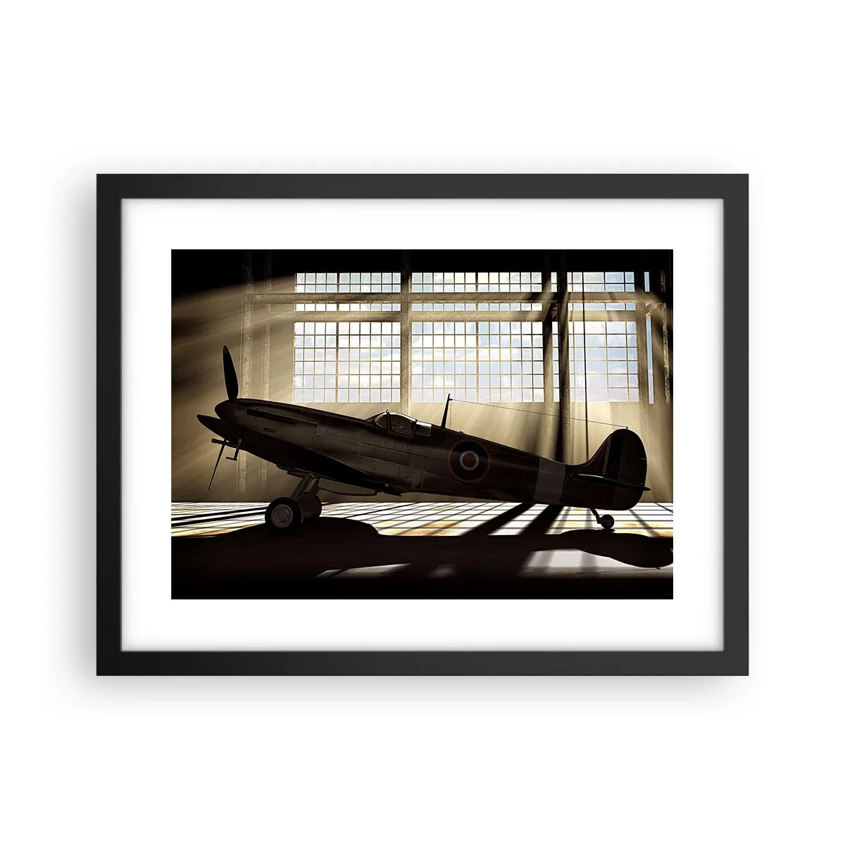Póster en marco negro - El descanso del guerrero - 40x30 cm