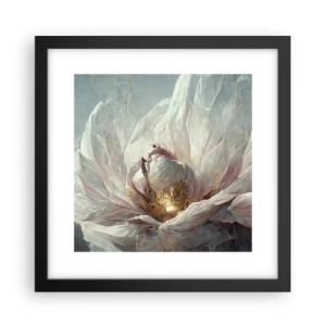 Póster en marco negro - Florece una vez cada cien años - 30x30 cm