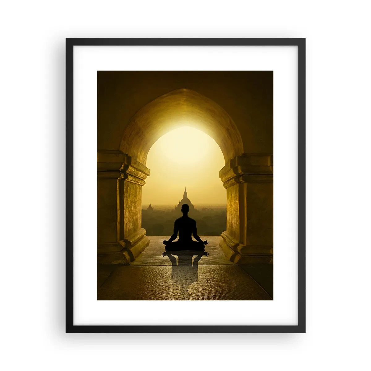 Póster en marco negro - Armonía total - 40x50 cm