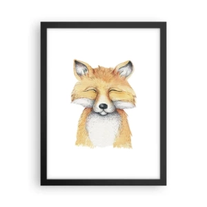 Póster en marco negro - Humor de zorro - 30x40 cm