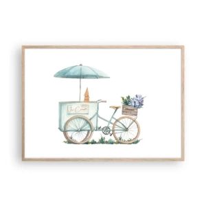 Póster en marco roble claro - Dulce recuerdo del verano - 100x70 cm