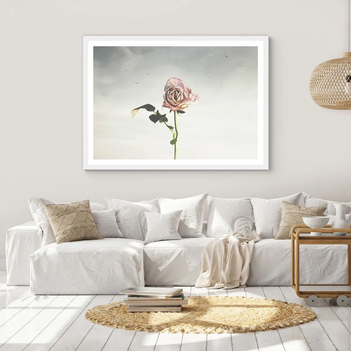 Póster en marco blanco - Bienvenida a la primavera - 100x70 cm