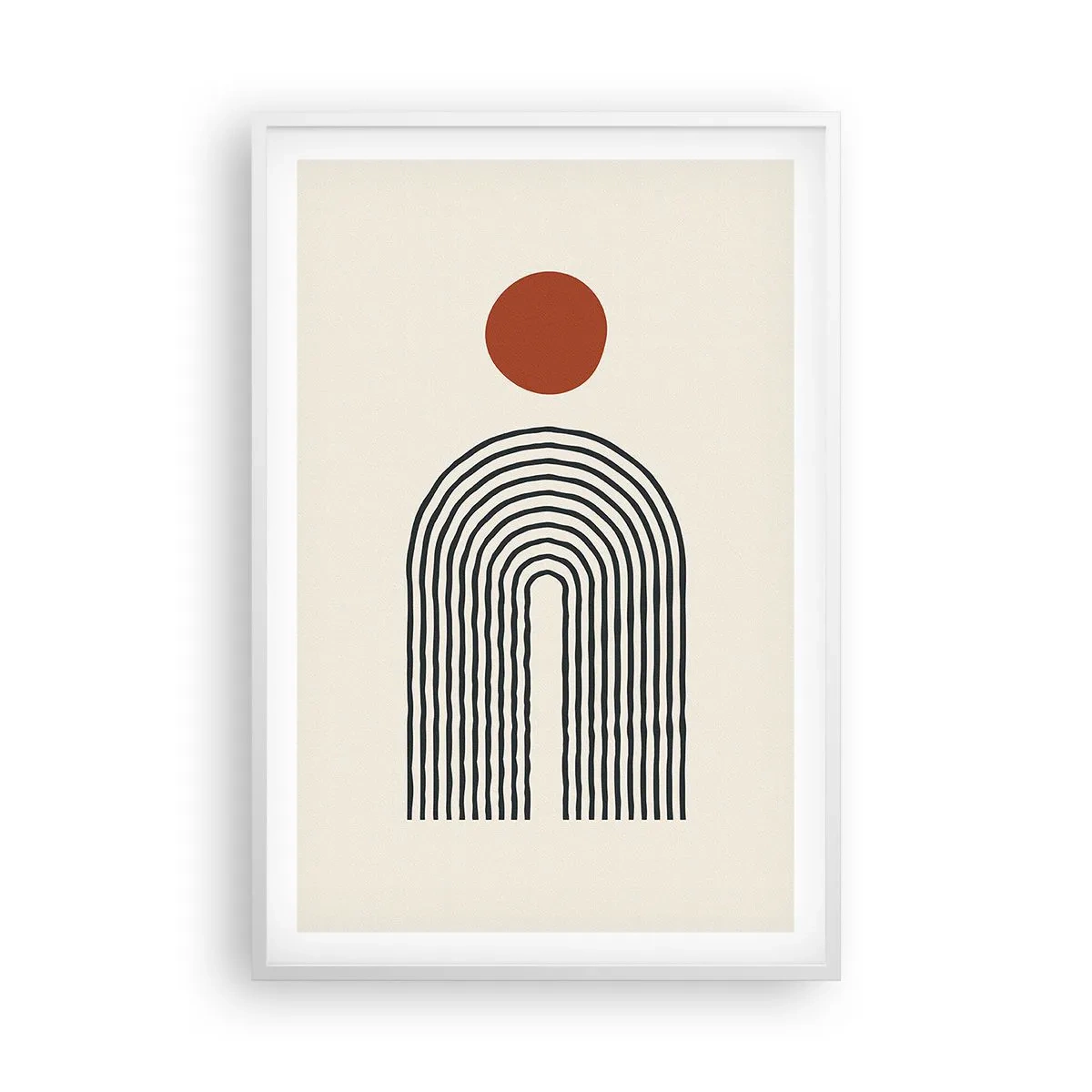 Póster en marco blanco - Magnetismo de formas y colores - 61x91 cm