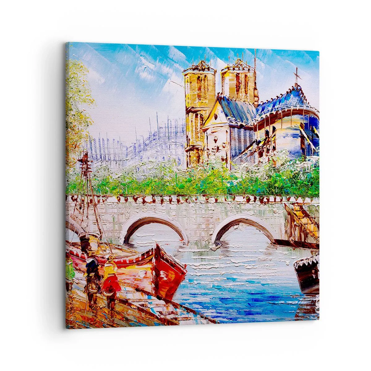 Cuadro sobre lienzo - Impresión de Imagen - Su tiempo nunca pasa - 50x50 cm