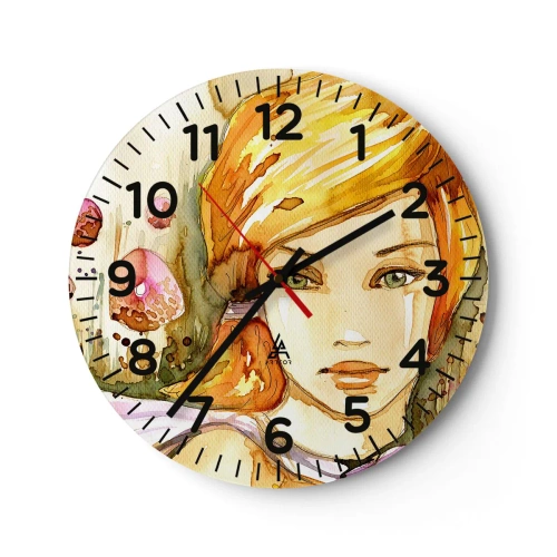 Reloj de pared - Reloj de vidrio - Una mirada que calma el alma - 40x40 cm
