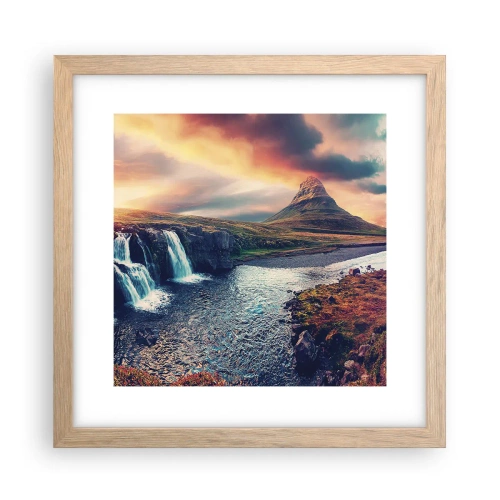 Póster en marco roble claro - En la majestuosidad de la naturaleza - 30x30 cm