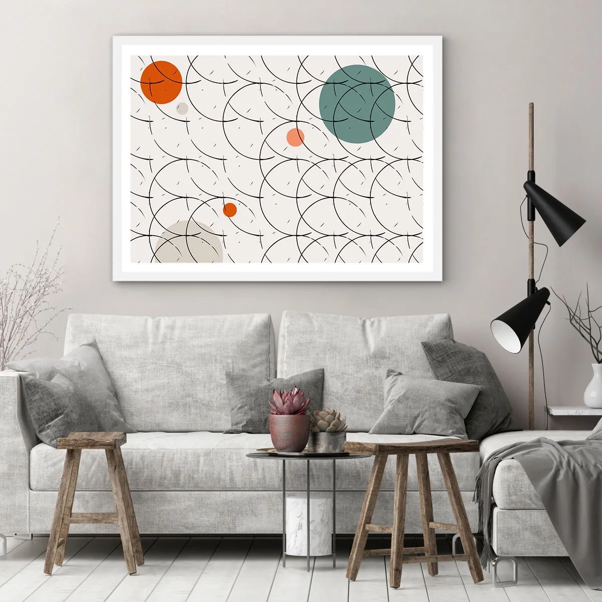 Póster en marco blanco - Con espíritu pop-art - 40x30 cm