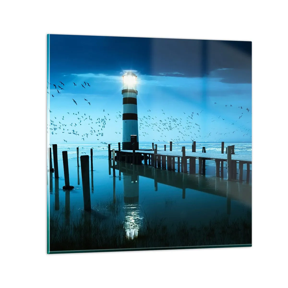 Cuadro sobre vidrio - Impresiones sobre Vidrio - Sin miedo a la oscuridad - 70x70 cm