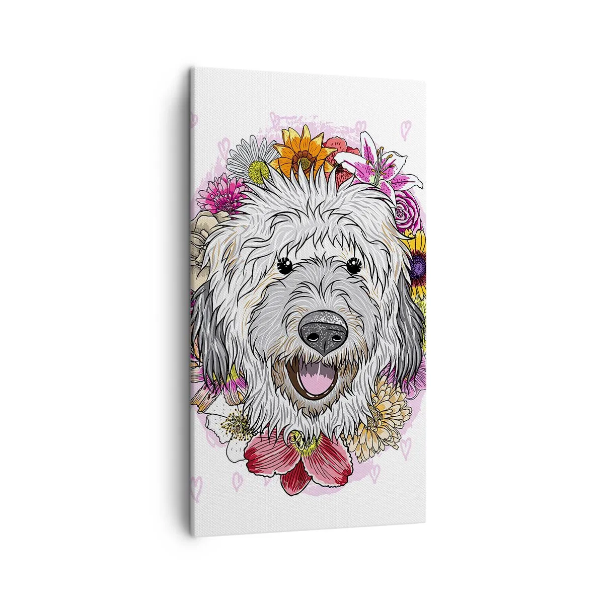 Cuadro sobre lienzo - Impresión de Imagen - Alegría de cachorro - 45x80 cm