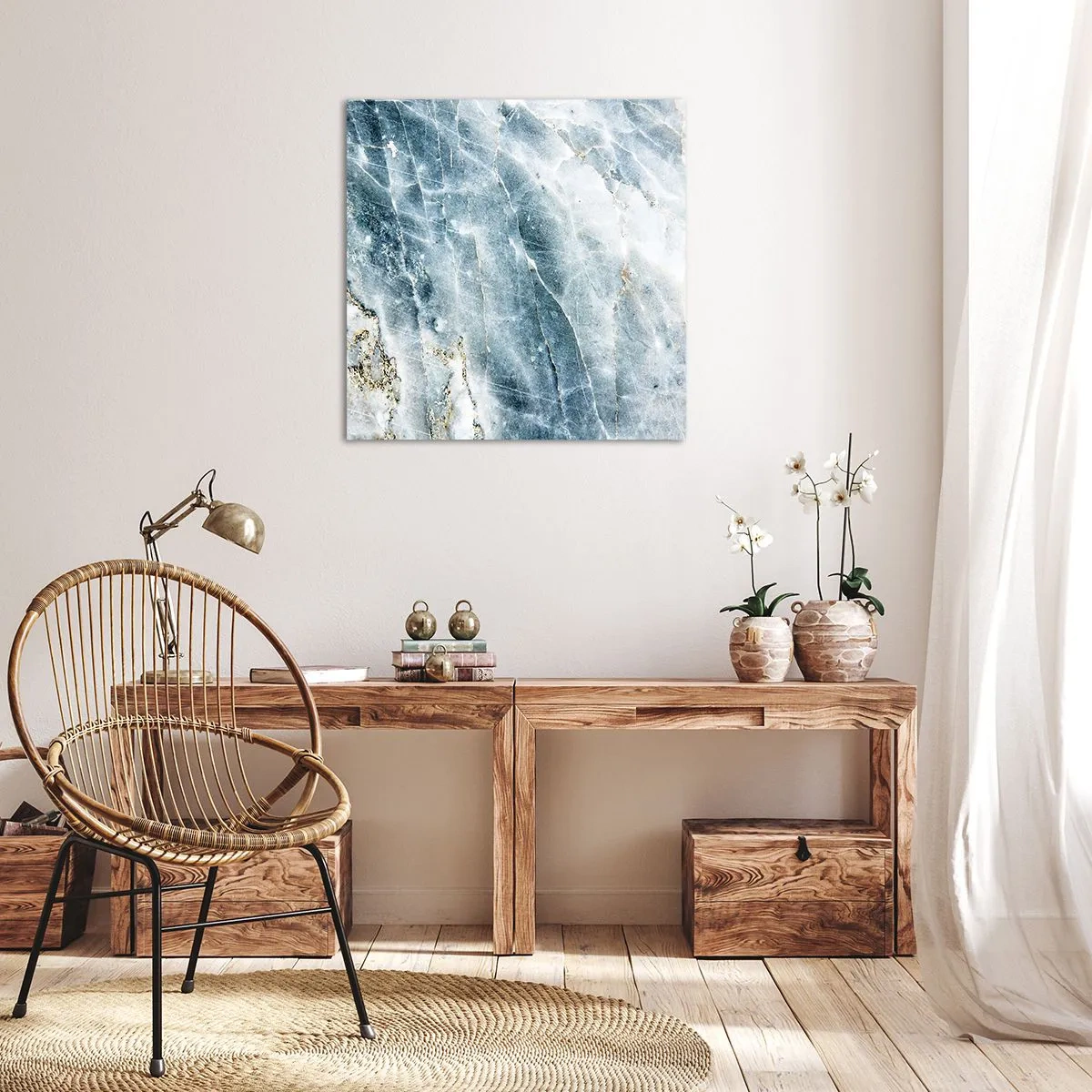 Cuadro sobre lienzo - Impresión de Imagen - El mundo de hielo - 40x40 cm